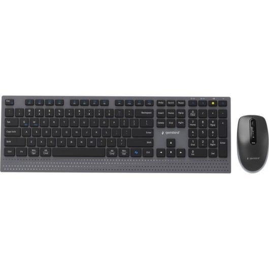 Clavier Gembird KBS-WPS-02 sans fil noir US QWERTY avec souris