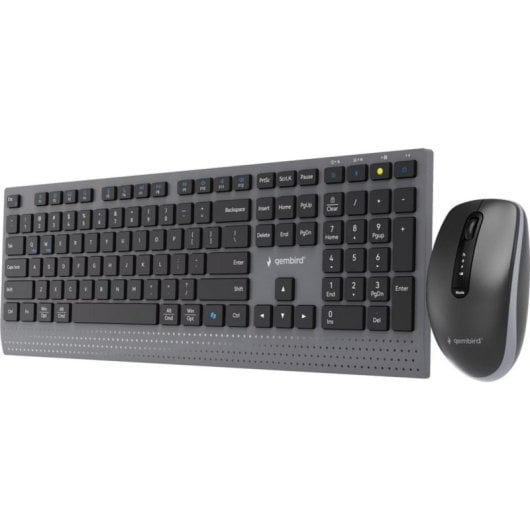 Clavier Gembird KBS-WPS-02 sans fil noir US QWERTY avec souris