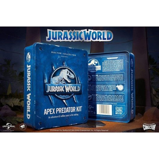 Kit Colección Doctor Collector Jurassic World Apex Predator Edición Visitante VIP