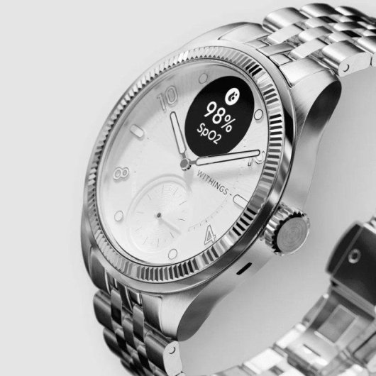 Withings Scanwatch Nova Brilliant Bluetooth GPS 39mm Edelstahl Grau SpO2 Herzfrequenz