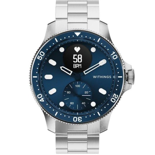 Withings ScanWatch Nova Bluetooth GPS Azul 42mm Acero inoxidable