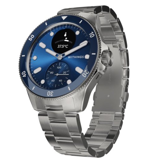 Withings ScanWatch Nova Bluetooth GPS Azul 42mm Acero inoxidable