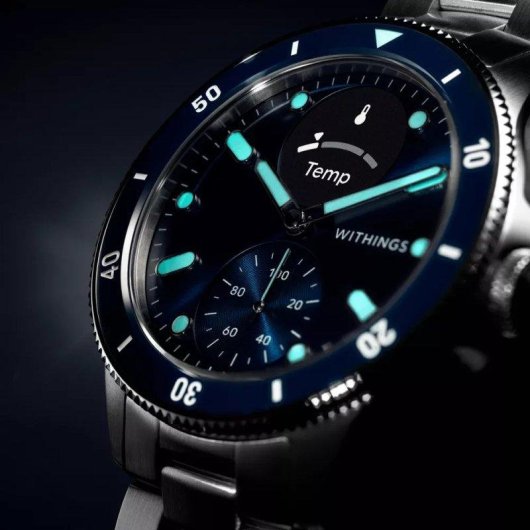 Withings ScanWatch Nova Bluetooth GPS Azul 42mm Acero inoxidable