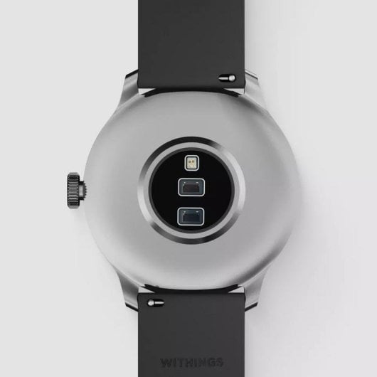 Withings Scanwatch Light Bluetooth 37mm Gold Fluoroelastomer Armband Schwarz Herzfrequenzmesser