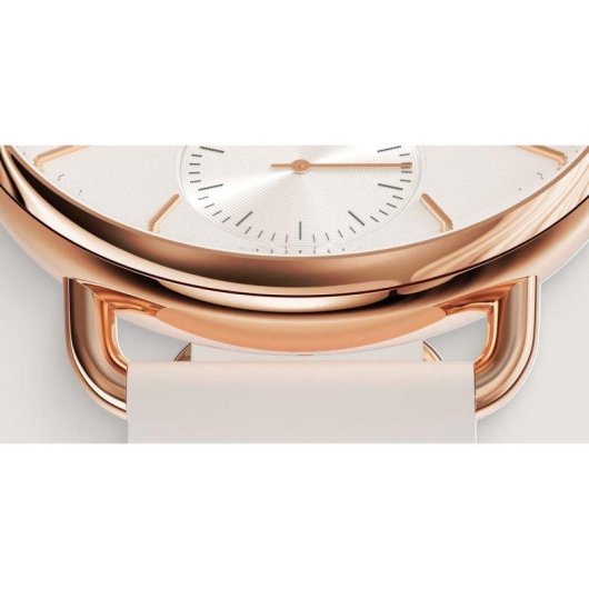 Withings Scanwatch 2 Bluetooth GPS 38mm Ouro Rosa Bracelete Areia Cardio SpO2 Resistente 5ATM