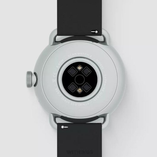 Withings Scanwatch 2 Bluetooth 38mm Acier Inoxydable Noir Cardiofréquencemètre SpO2 Étanche 5ATM