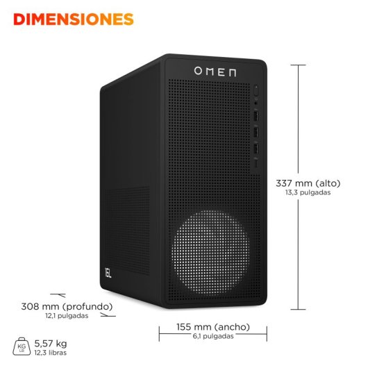 Desktop PC HP OMEN 16L TG03-1000ns Intel Core i7-14650HX 16GB 512GB SSD RTX 5060 FreeDOS WiFi6E