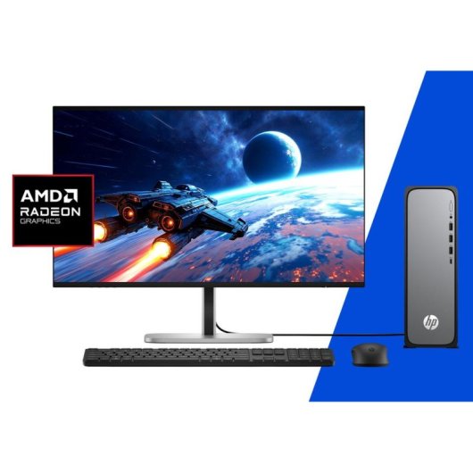 Desktop HP OmniDesk Slim S04-0001ns AMD Ryzen 7 12GB 512GB SSD Radeon 740M FreeDOS WiFi6