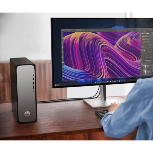Desktop HP OmniDesk Slim S04-0001ns AMD Ryzen 7 12GB 512GB SSD Radeon 740M FreeDOS WiFi6