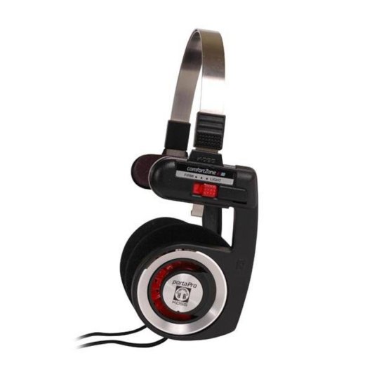 Casque Koss Porta Pro 2.0 filaire avec câble 1,2 m, fréquence 15-25000 Hz, noir et rouge