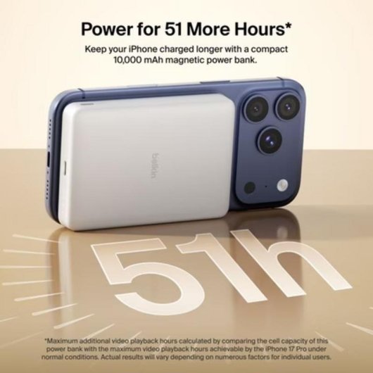 Powerbank Belkin BoostCharge Magnética MagSafe 10000 mAh Blanco