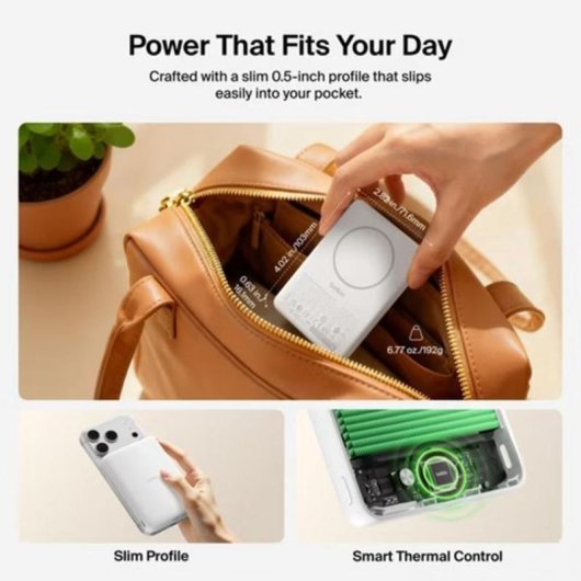Powerbank Belkin BoostCharge Magnética MagSafe 10000 mAh Blanco