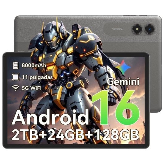 Tablet ExcitPower T50 WiFi 11" 24GB 128GB Cinzento