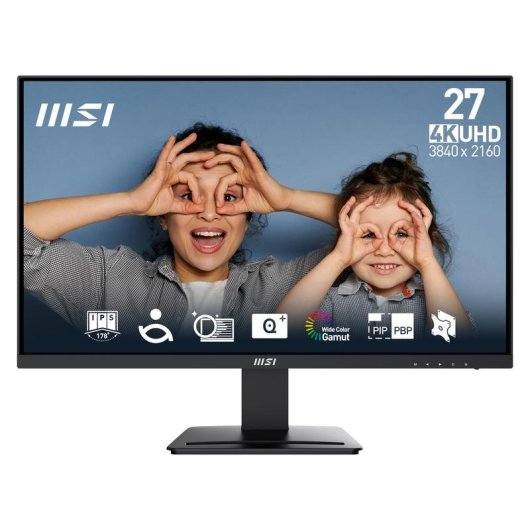 Écran PC MSI Pro MP273U 27" UltraHD 4K 60Hz IPS HDR Haut-parleurs VESA 1ms