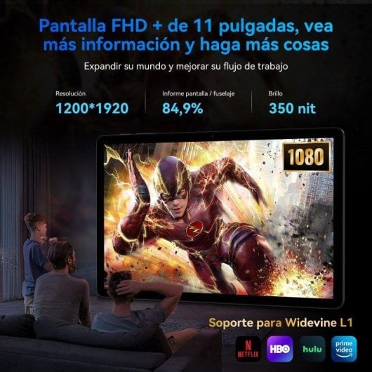 Tablet TABWEE T90 WiFi 11" 24GB 128GB Gris con Teclado y Stylus Pen