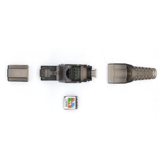 RJ-45 Steckverbinder WP WPC-MDP-88-6AUP-TL Cat6a werkzeuglos schwarz transparent