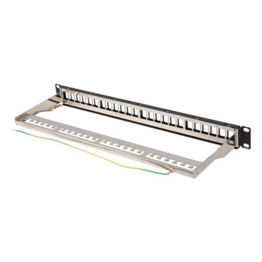 Patchpanel LANBERG 24 Ports 1U 19 Zoll Keystone Schwarz