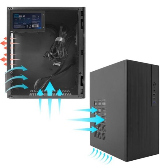 Boitier PC CoolBox M460 USB-C 3.2 Gen1 SGCC 0,8 mm