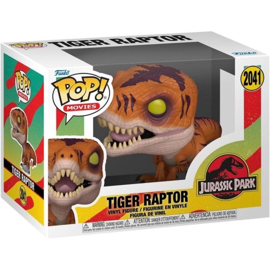 Figura coleccionable Funko Pop Tiger Raptor Jurassic Park vinilo chibi