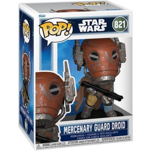 Vinyl Figur Funko Pop Star Wars Mandalorian Grogu Mercenary Guard Droid Mehrfarbig