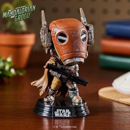 Vinyl Figur Funko Pop Star Wars Mandalorian Grogu Mercenary Guard Droid Mehrfarbig