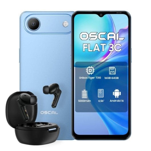 Oscal Flat 3C 4G 4GB 64GB Bleu 6,56" Double SIM