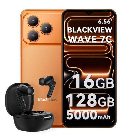 Blackview Wave 7C 4G 4Go Orange 6,56" 128Go Double SIM