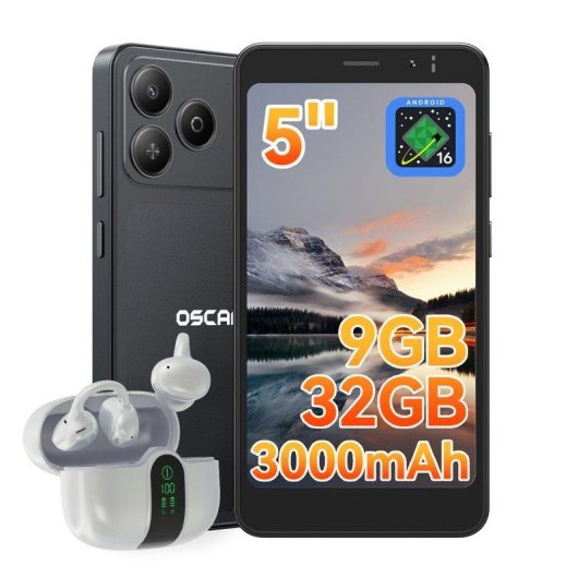 OSCAL Flat 3C Mini 4G 3GB 32GB 5" Schwarz Dual-SIM