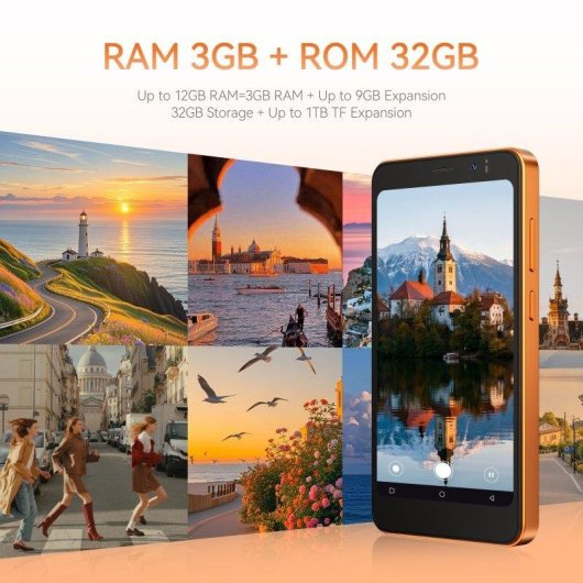 OSCAL Flat 3C Mini 4G 3GB 32GB 5" Naranja batería extraíble