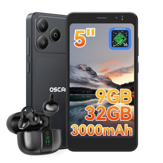 OSCAL Flat 3C Mini 4G 3GB 32GB Schwarz 5" Wechselakku
