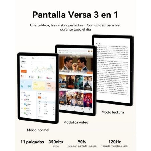 Tablet ExcitPower T30 WiFi 11" 4GB Gris 64GB Batería larga duración