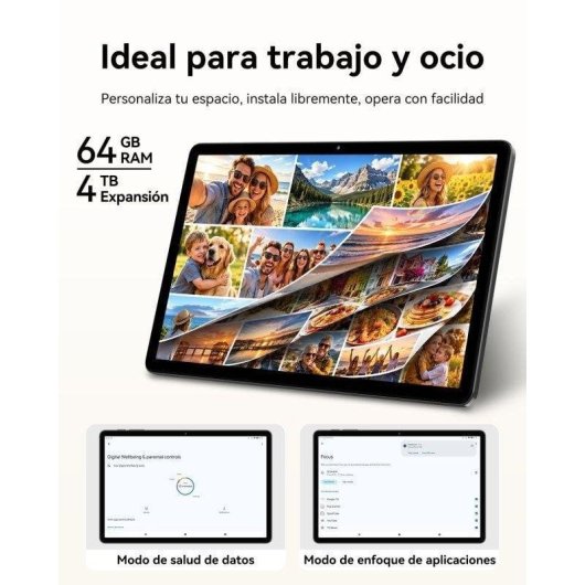 Tablet ExcitPower T30 WiFi 11" Azul 4GB 64GB batería duradera