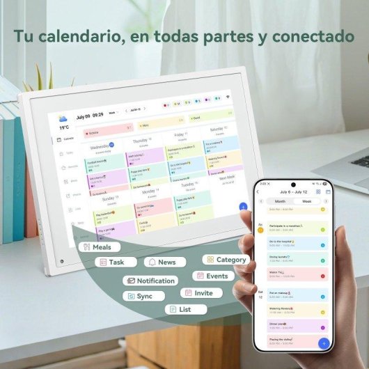 Digitaler Kalender Tabwee P10 10,1" Android WiFi Touchscreen Familie