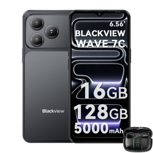 Blackview Wave 7C 4G 128GB 4GB 6,56" Noir Batterie longue