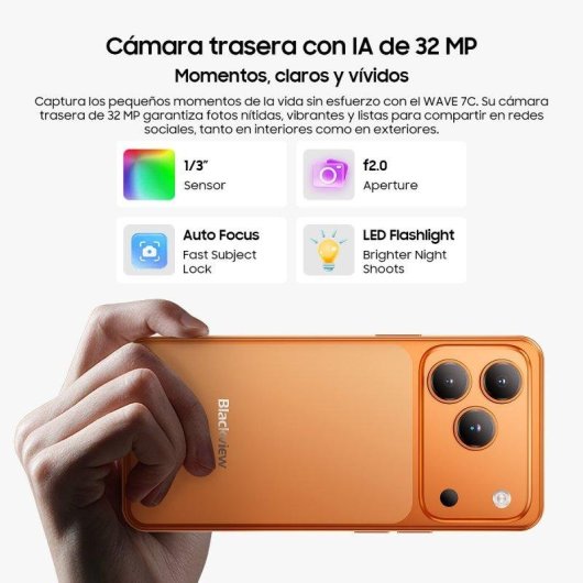Blackview Wave 7C 4G 128GB 4GB 6,56" Noir Batterie longue