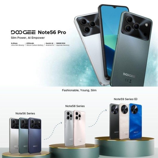 Doogee Note 56 Pro 4G 4GB 128GB 6.56" Preto