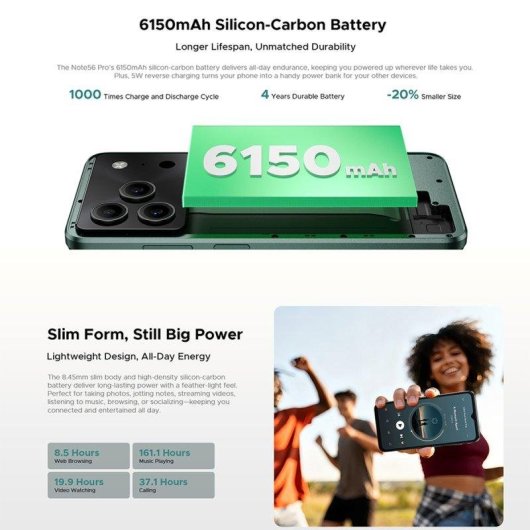 Doogee Note 56 Pro 4G 4GB 128GB 6.56" Preto
