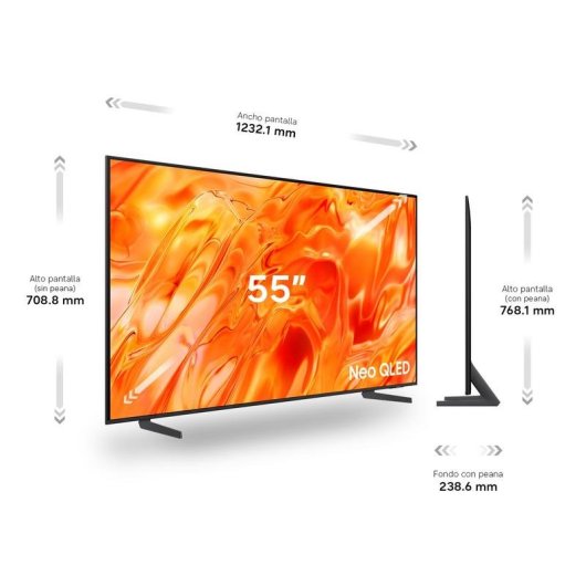 TV Samsung Neo QLED QN70H 55" 4K UltraHD 60Hz Smart TV Tizen HDR10+ Mini LED