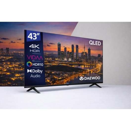 TV Daewoo QLED 43VB56QV 43" 4K UltraHD 60Hz Smart TV VIDAA HDR10 Dolby Audio