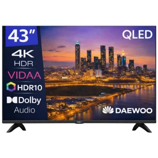 TV Daewoo QLED 43VB56QV 43" 4K UltraHD 60Hz Smart TV VIDAA HDR10 Dolby Audio