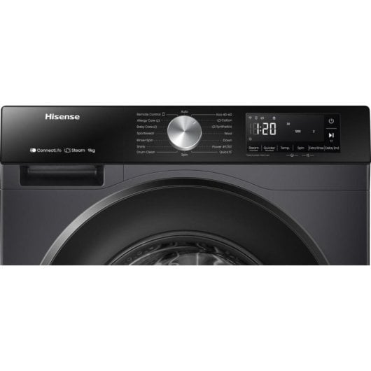 Máquina de Lavar Roupa Hisense WF3S9043BB3 9 Kg 1400rpm A Preto WiFi