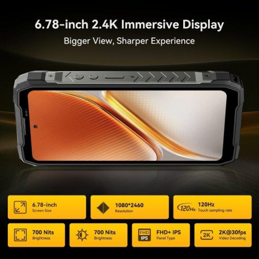 Blackview Rock 5 4G 12GB 256GB 6,78" Schwarz Nachtsichtkamera