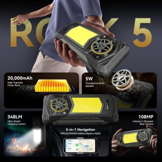 Blackview Rock 5 4G 256GB 12GB 6,78" Schwarz 20000mAh