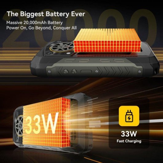 Blackview Rock 5 4G 256GB 12GB 6,78" Schwarz 20000mAh