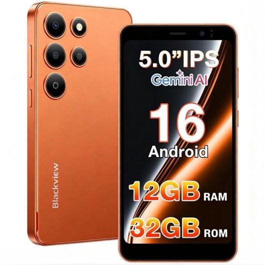 Blackview Wave 2C 4G 3GB 5 Zoll 32GB Orange Kompakt Dual-SIM