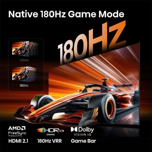 TV Hisense Mini LED 75UR8S 75" 4K UltraHD 180Hz Smart TV VIDAA HDR10+ Dolby Atmos