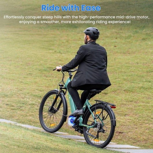 Bicicleta Eléctrica Touroll Urbano 3 Motor Central 540W 120km 27,5" Frenos Hidráulicos