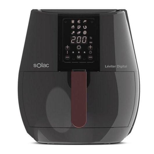 Freidora de Aire Solac Leviter Digital 3,5L 1500W con 9 programas y pantalla táctil