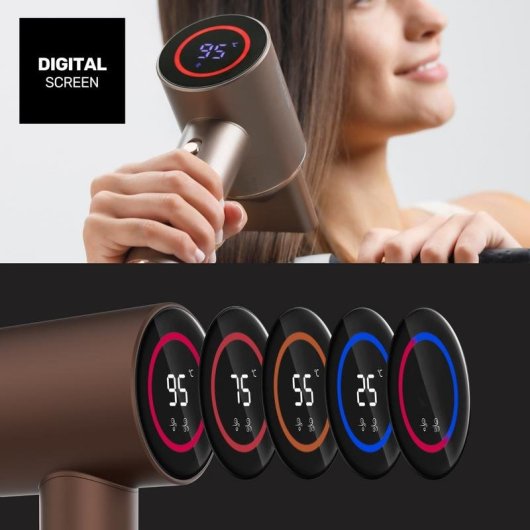 Secador de Pelo Iónico Taurus Digital Force Protect Plus 1600W 10 Combinaciones Marrón