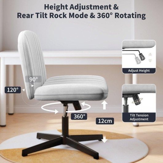 Chaise coque design Naspaluro velours gris reglable